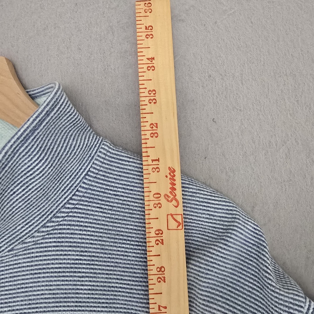 Vineyard Vines Pullover Mens 2XL Blue Stripe 1/4 Zip Saltwater Mock Neck - Picture 11 of 12